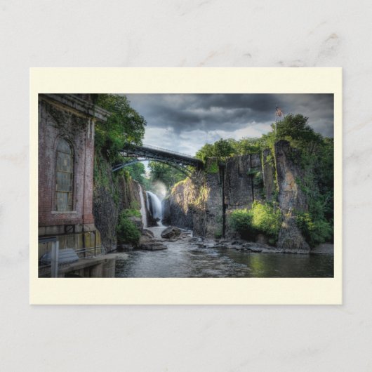 Passaic Falls, Paterson, New Jersey Vintag Postkarte (Vorderseite)