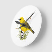 pássaro amarelo runde wanduhr (Winkel)