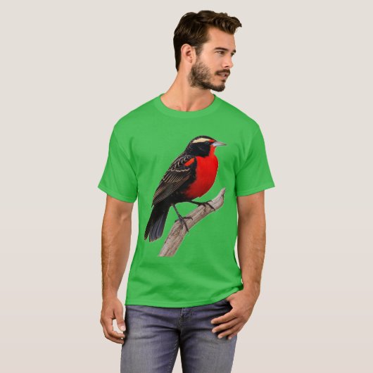 Pássaro peito-vermelho-grande (Sturnella defilipp) T-Shirt (Vorne ganz)