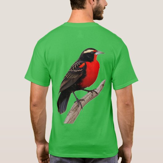Pássaro peito-vermelho-grande (Sturnella defilipp) T-Shirt (Rückseite)