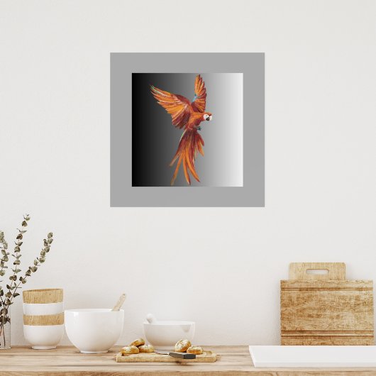 Pássaro Vermelho Poster (Küche)