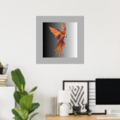 Pássaro Vermelho Poster (Heimbüro)