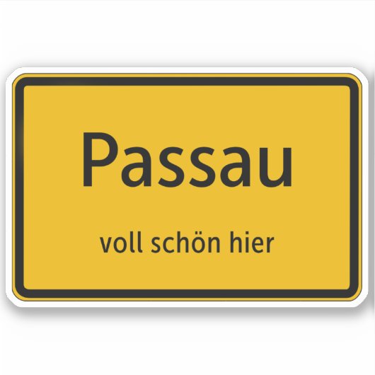 Passau Aufkleber Sticker Autoaufkleber (Vorderseite)