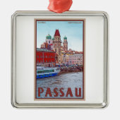 Passau - Donau Ufergegend Silbernes Ornament (Vorne)