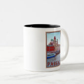 Passau - Donau Ufergegend Zweifarbige Tasse (VorderseiteRechts)