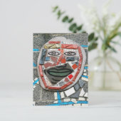 Passayunk Mural Face Postcard Postkarte (Stehend Vorderseite)