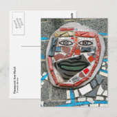 Passayunk Mural Face Postcard Postkarte (Vorne/Hinten)