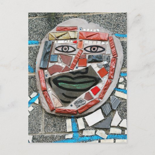 Passayunk Mural Face Postcard Postkarte (Vorderseite)