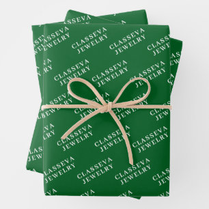 PASSE DEIN LOGO STYLISH MODERN ELEGANTE KLASSIKER GESCHENKPAPIER SET