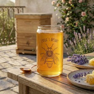 Passe deine Marke Bienenhaus an Dosenglas