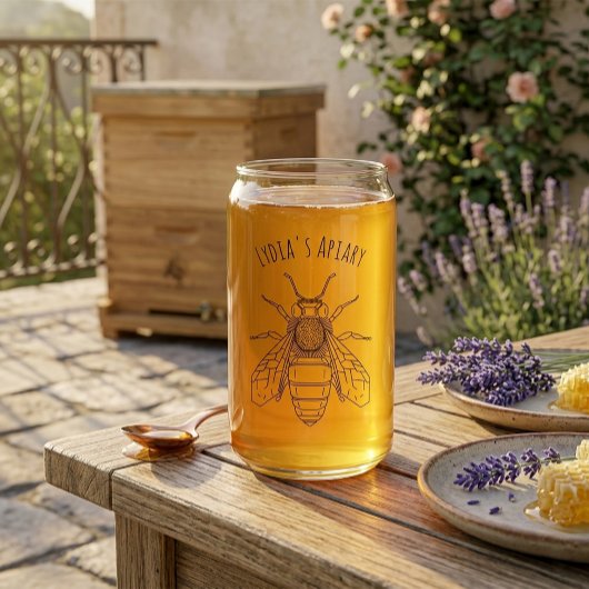 Passe deine Marke Bienenhaus an Dosenglas