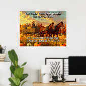 Passe den landwirtschaftlichen Herbsternte Pferdew Poster (Heimbüro)