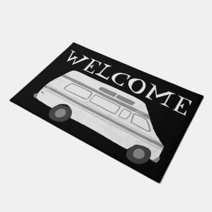 Passe es an! WILLKOMMEN Camper Vintage Vanlife Woh Fußmatte