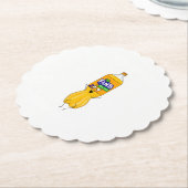 Passe fantastische, orangefarbene Limonade an Untersetzer (angewinkelt)