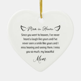Passed away missing my mom in heaven birthday keramik ornament