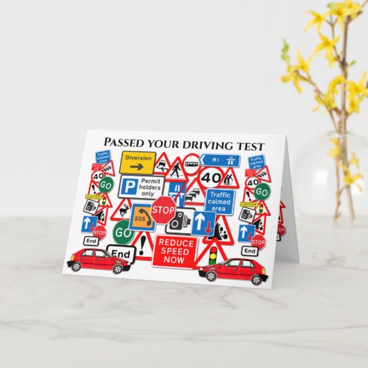 Passed your Driving Test ~ Congratulations! Karte (Gelbe Blume)