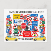 Passed your Driving Test ~ Congratulations! Postkarte (Vorderseite)