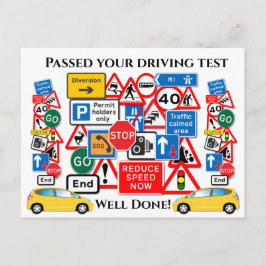 Passed your Driving Test ~ Congratulations! Postkarte