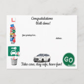 Passed your Driving Test ~ Congratulations! Postkarte (Rückseite)