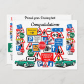 Passed your Driving Test ~ Congratulations! Postkarte (Vorne/Hinten)