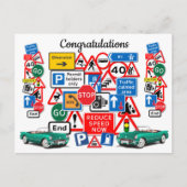 Passed your Driving Test ~ Congratulations! Postkarte (Vorderseite)