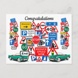 Passed your Driving Test ~ Congratulations! Postkarte