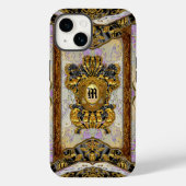 Passementerie Madeline Elegant Damask Monogram Case-Mate iPhone Hülle (Rückseite)