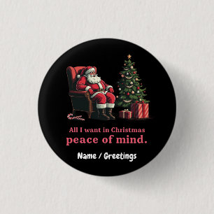 Passen Sie alles an, was ich für Weihnachten Woll Button