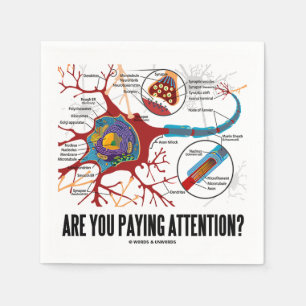 Passen Sie auf? Neuron Synapse Spaß Serviette