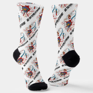 Passen Sie auf? Neuron Synapse Spaß Socken