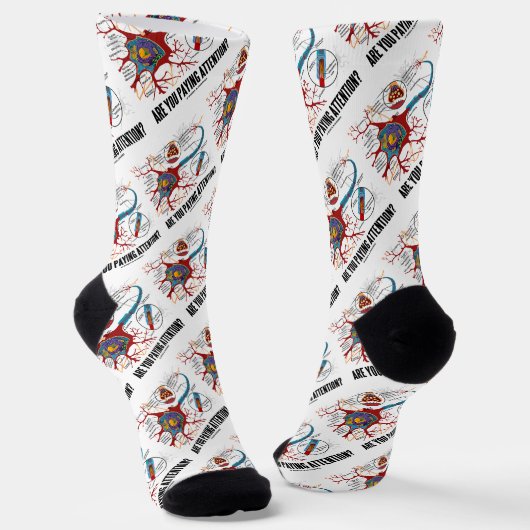 Passen Sie auf? Neuron Synapse Spaß Socken (Gewinkelt)