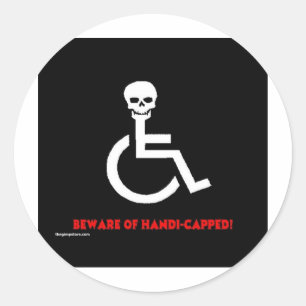 Passen Sie auf Runder Aufkleber