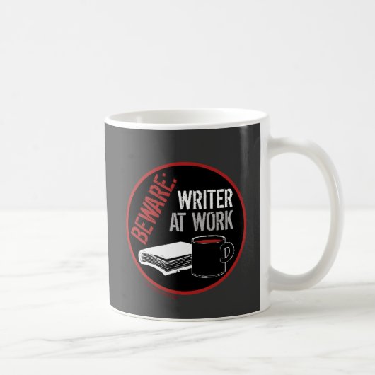 Passen Sie auf: Verfasser bei der Arbeit Kaffeetasse (Rechts)