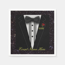 Passen Sie Black Tuxedo und Night Sky an Serviette