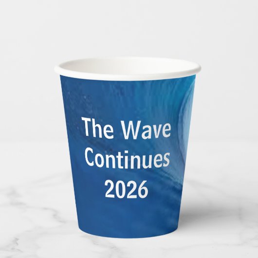 Passen Sie Blue Wave Election 2026 an Pappbecher (Vorderseite)