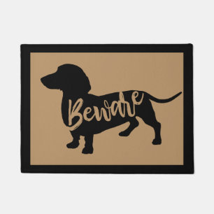 Passen Sie Dackel-Dackel-Dackel-Schwarz-Silhouette Fußmatte