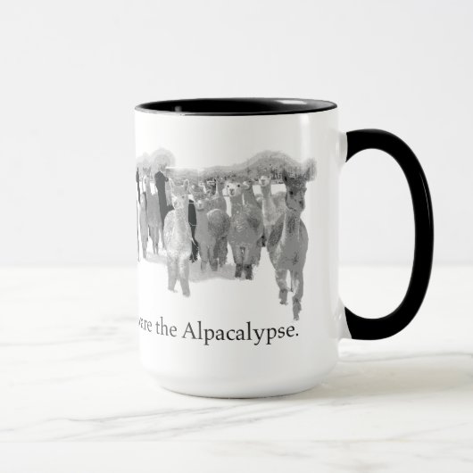 Passen Sie das Alpacalypse - lustiger Nerd-blöden Tasse (Rechts)