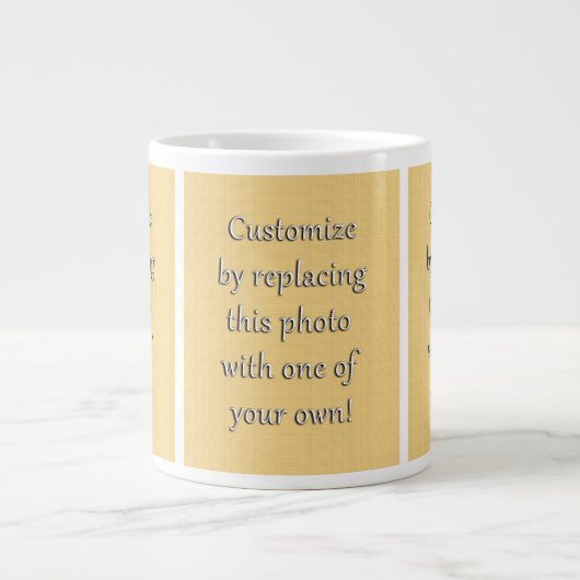 Passen Sie das an! Hinzufügen von Kunst oder Foto Jumbo-Tasse (Vorderseite)