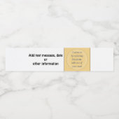 Passen Sie das an! Hinzufügen von Kunst oder Foto Wasserflaschenetikett (Einzelnes Label)