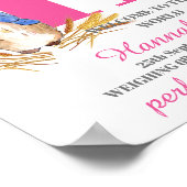 Passen Sie das Baby Girl Birth Poster an (Ecke)