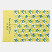 Passen Sie das Muster der gelben Nadelhölzer an Geschirrtuch (Horizontal)