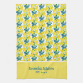 Passen Sie das Muster der gelben Nadelhölzer an Geschirrtuch (Vertikal)