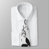 Passen Sie das Muster der schwarzen Flora an Krawatte (Gebunden)