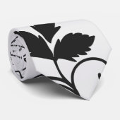 Passen Sie das Muster der schwarzen Flora an Krawatte (Gerollt)