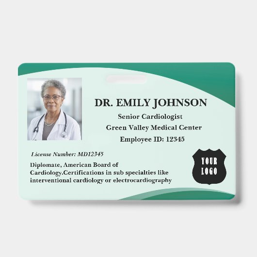 Passen Sie den Arzt für Logo-Doktor an Ausweis (Front)