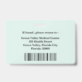 Passen Sie den Arzt für Logo-Doktor an Ausweis (Back)