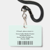 Passen Sie den Arzt für Logo-Doktor an Ausweis (Back with Lanyard)