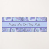 Passen Sie den blauen Lila Silberstreifen am Agate Yogamatte (Vorderseite (Horizontal))