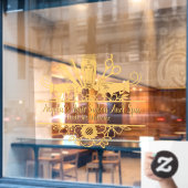 Passen Sie den Friseursalon und den Wellness-Cente Fensteraufkleber (Café-Fenster)