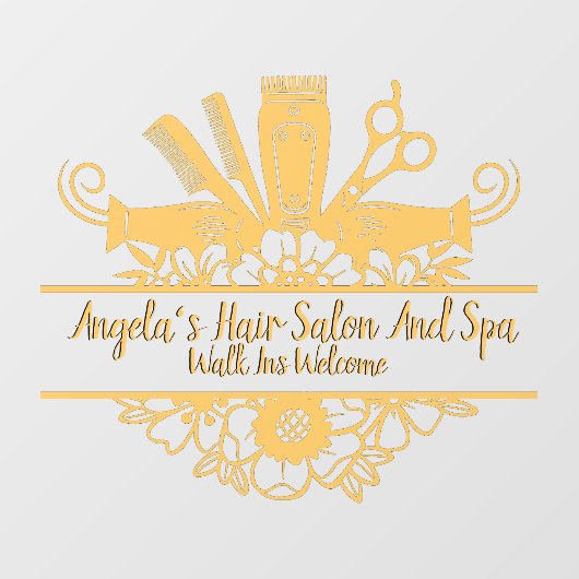 Passen Sie den Friseursalon und den Wellness-Cente Fensteraufkleber (Blatt)